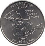 2004 QUARTER DOLLAR MICHIGAN USA - WORLD COINS - Cambridgeshire Coins