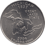 2004 QUARTER DOLLAR MICHIGAN USA - WORLD COINS - Cambridgeshire Coins