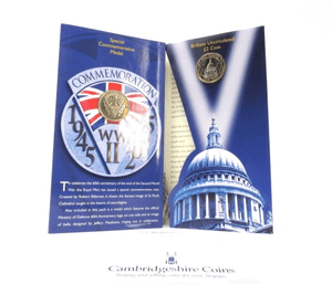 2005 £2 UNCIRCULATED PRESENTATION PACK WW2 COIN AND MEDAL - £2 BU PACK - Cambridgeshire Coins