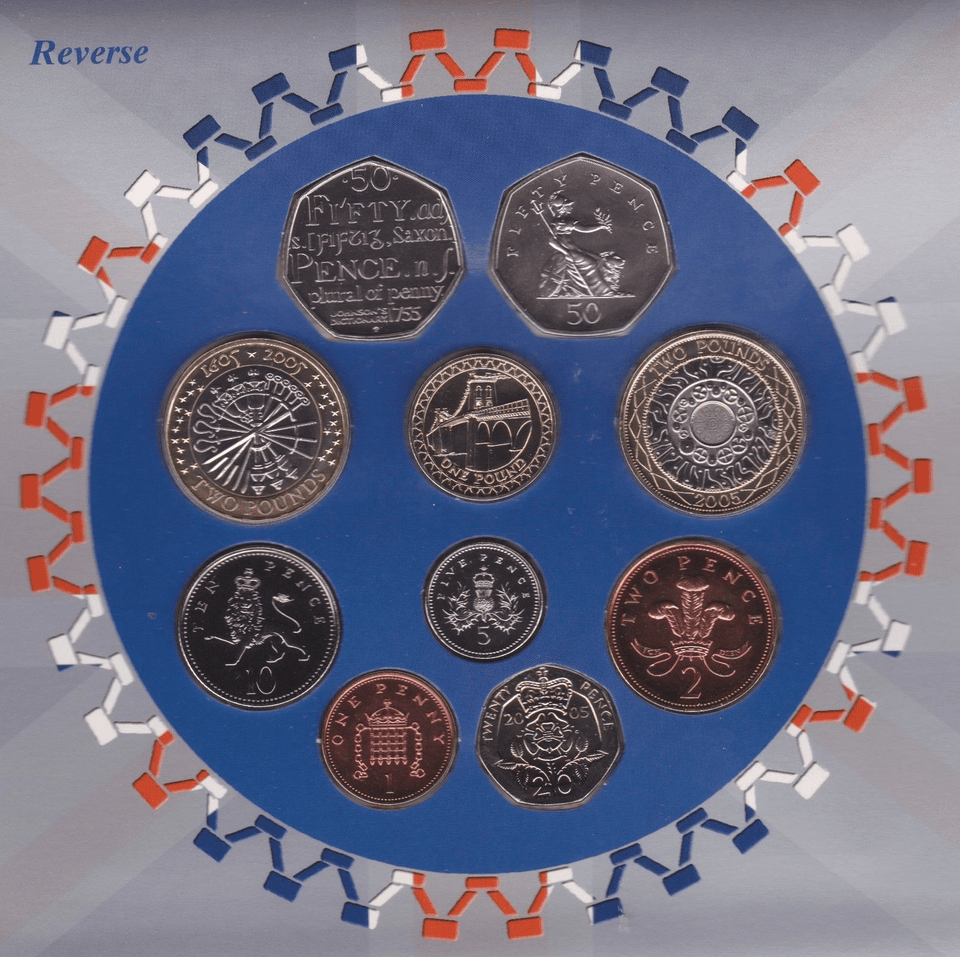 2005 BRILLIANT UNCIRCULATED COIN YEAR SET - Brilliant Uncirculated Year Sets - Cambridgeshire Coins