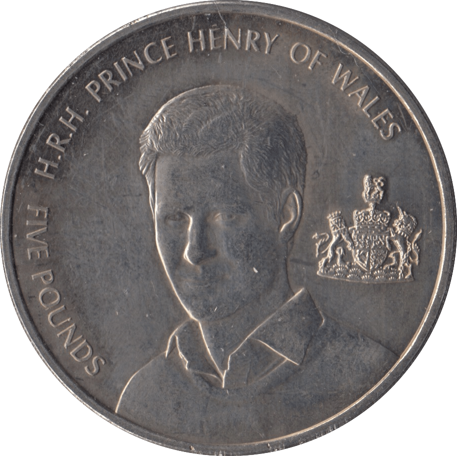 2005 BRILLIANT UNCIRCULATED PRINCE HENRY FIVE POUND COIN ALDERNEY - WORLD COINS - Cambridgeshire Coins
