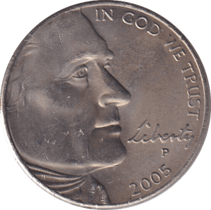 2005 FIVE CENTS USA - WORLD COINS - Cambridgeshire Coins