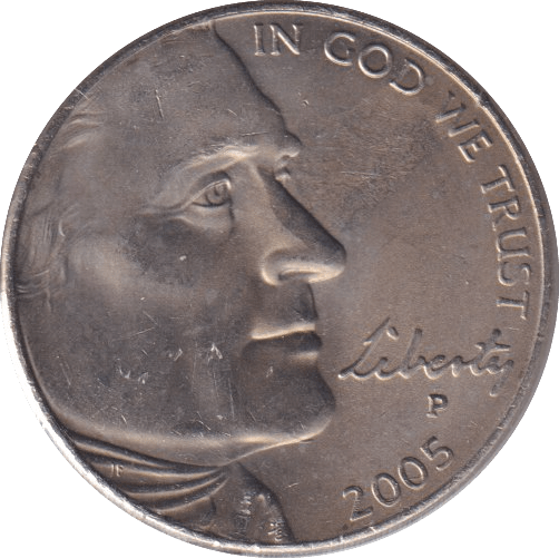 2005 FIVE CENTS USA - WORLD COINS - Cambridgeshire Coins