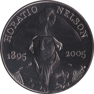 2005 FIVE POUND £5 DEATH OF NELSON BRILLIANT UNCIRCULATED BU - £5 BU - Cambridgeshire Coins