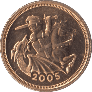 2005 GOLD HALF SOVEREIGN ( BU ) - Half Sovereign - Cambridgeshire Coins