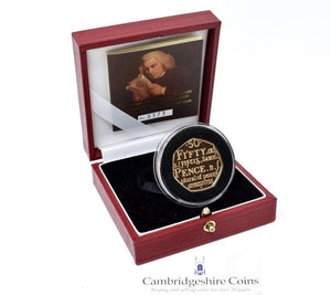 2005 Gold Proof Samuel Johnsons Dictionary 50p Coin Box COA Bullion Gift - Gold Proof 50p - Cambridgeshire Coins