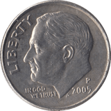 2005 ONE DIME USA PHILADELPHIA MINT - SILVER WORLD COINS - Cambridgeshire Coins
