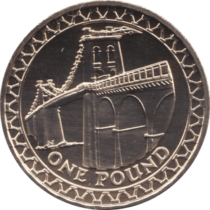 2005 ONE POUND £1 MENAI BRIDGE BRILLIANT UNCIRCULATED BU - £1 BU - Cambridgeshire Coins
