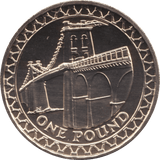 2005 ONE POUND £1 MENAI BRIDGE BRILLIANT UNCIRCULATED BU - £1 BU - Cambridgeshire Coins