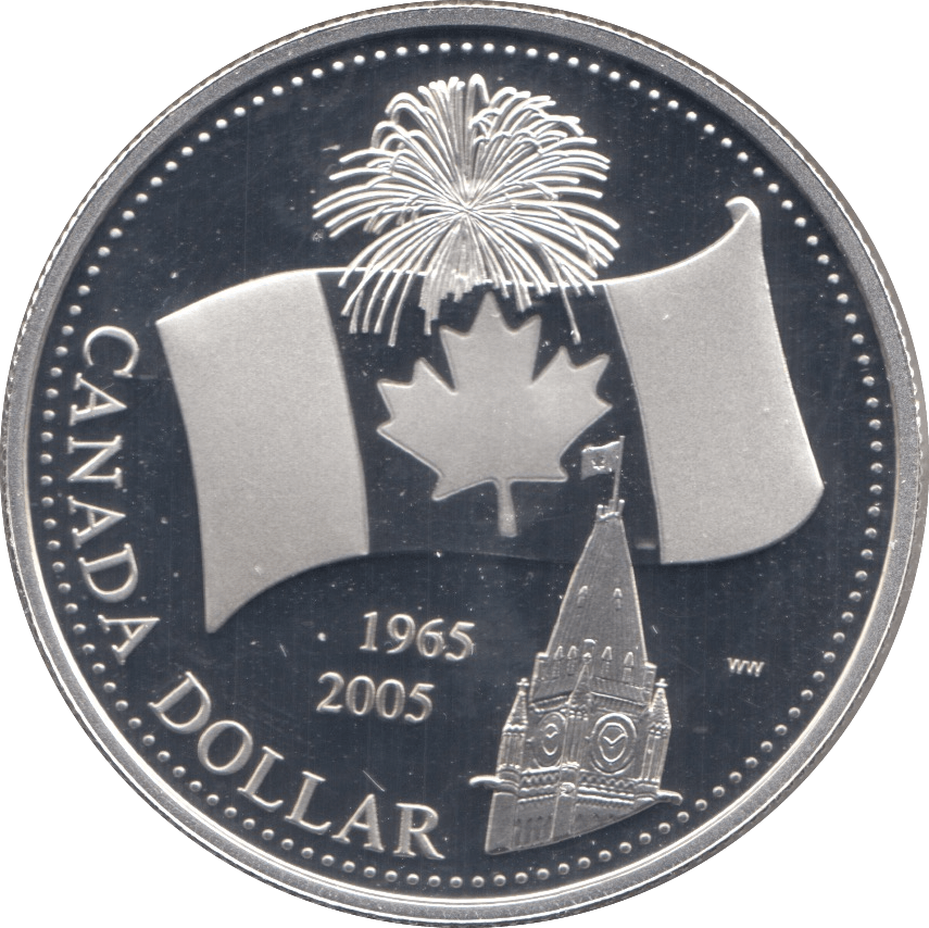 2005 PROOF SILVER CANADA ONE DOLLAR - SILVER WORLD COINS - Cambridgeshire Coins