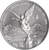2005 SILVER 1 OZ LIBERTAD MEXICO - SILVER WORLD COINS - Cambridgeshire Coins