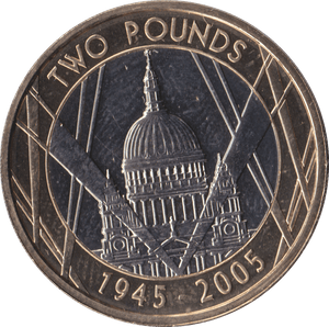 2005 TWO POUND £2 WWII OUTBREAK BRILLIANT UNCIRCULATED BU - £2 BU - Cambridgeshire Coins