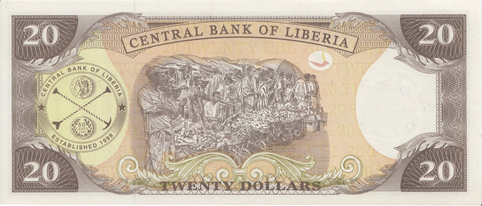 2006 20 DOLLARS BANKNOTE LIBERIA REF 869 - World Banknotes - Cambridgeshire Coins