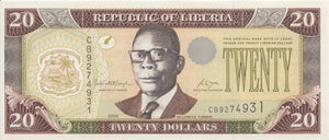 2006 20 DOLLARS BANKNOTE LIBERIA REF 869 - World Banknotes - Cambridgeshire Coins