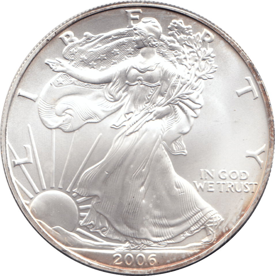 2006 AMERICAN EAGLE SILVER DOLLAR USA - SILVER WORLD COINS - Cambridgeshire Coins
