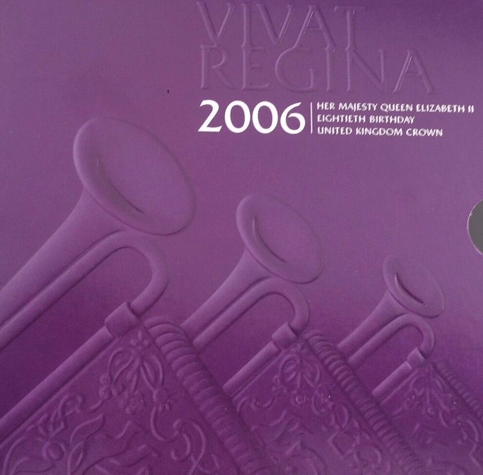 2006 Brilliant Uncirculated £5 Coin Presentation Pack Vivat Regina 80th - £5 BU PACK - Cambridgeshire Coins
