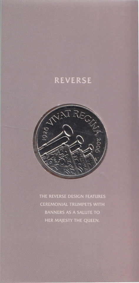 2006 Brilliant Uncirculated £5 Coin Presentation Pack Vivat Regina 80th - £5 BU PACK - Cambridgeshire Coins