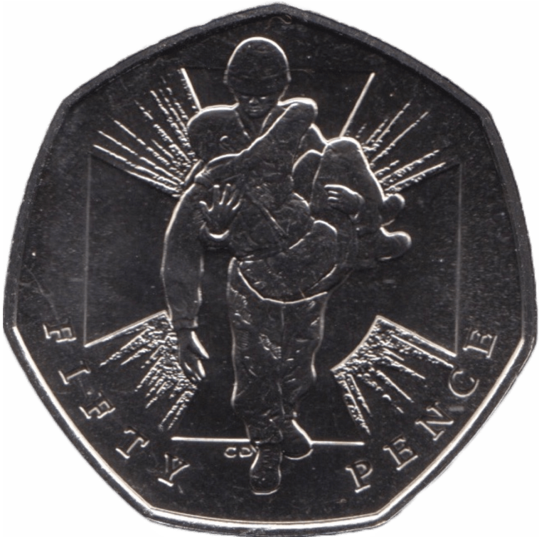 2006 FIFTY PENCE 50P BRILLIANT UNCIRCULATED VICTORIA SOLDIER BU - 50p BU - Cambridgeshire Coins