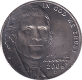 2006 FIVE CENTS USA - WORLD COINS - Cambridgeshire Coins