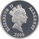 2006 SILVER ALDERNEY STANLEY ELTON HOLLIS FIVE POUNDS ( PROOF ) - SILVER WORLD COINS - Cambridgeshire Coins