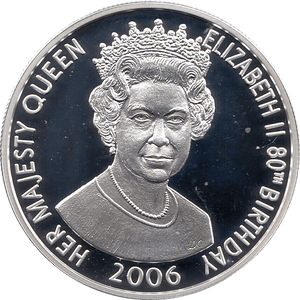 2006 SILVER PROOF 50p COMMEMORATIVE COIN QUEEN ELIZABETH II 80TH BIRTHDAY REF 1 - SILVER PROOF COMMEMORATIVE - Cambridgeshire Coins