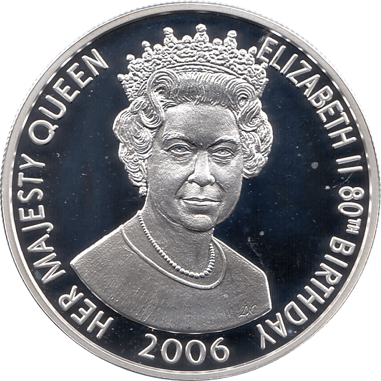 2006 SILVER PROOF 50p COMMEMORATIVE COIN QUEEN ELIZABETH II 80TH BIRTHDAY REF 1 - SILVER PROOF COMMEMORATIVE - Cambridgeshire Coins
