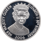 2006 SILVER PROOF 50p COMMEMORATIVE COIN QUEEN ELIZABETH II 80TH BIRTHDAY REF 1 - SILVER PROOF COMMEMORATIVE - Cambridgeshire Coins