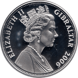 2006 SILVER PROOF GIBRALTAR COMMEMORATIVE COIN 5 POUNDS ENGLAND 66 40TH ANNIVERSARY REF 8 - SILVER PROOF COMMEMORATIVE - Cambridgeshire Coins