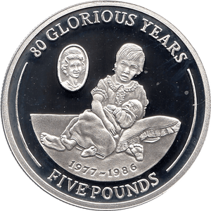 2006 SILVER PROOF GIBRALTAR OMMEMORATIVE COIN 5 POUNDS QUEEN ELIZABETH II 80TH BIRTHDAY REF 10 - SILVER PROOF COMMEMORATIVE - Cambridgeshire Coins