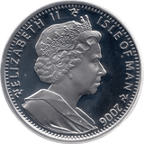 2006 SILVER PROOF ISLE OF MAN COMMEMORATIVE COIN CROWN QUEEN ELIZABETH II 80TH BIRTHDAY REF 26 - SILVER PROOF COMMEMORATIVE - Cambridgeshire Coins