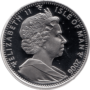 2006 SILVER PROOF ISLE OF MAN COMMEMORATIVE CROWN QUEEN ELIZABETH II 80TH BIRTHDAY REF 3 - SILVER PROOF COMMEMORATIVE - Cambridgeshire Coins