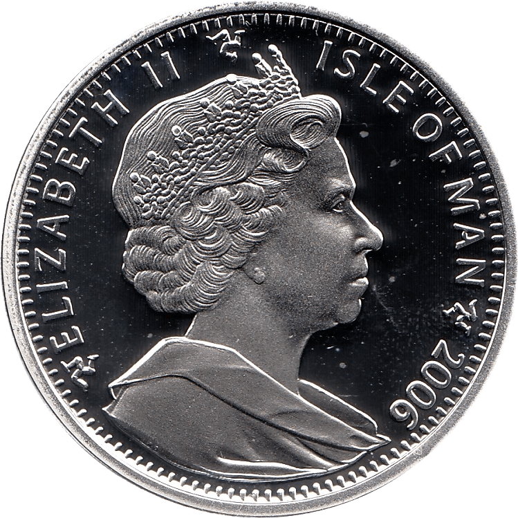 2006 SILVER PROOF ISLE OF MAN COMMEMORATIVE CROWN QUEEN ELIZABETH II 80TH BIRTHDAY REF 3 - SILVER PROOF COMMEMORATIVE - Cambridgeshire Coins