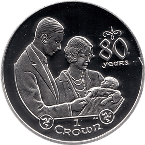 2006 SILVER PROOF ISLE OF MAN COMMEMORATIVE CROWN QUEEN ELIZABETH II 80TH BIRTHDAY REF 3 - SILVER PROOF COMMEMORATIVE - Cambridgeshire Coins