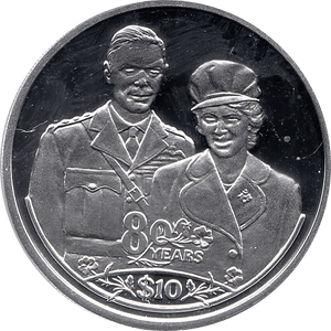 2006 SILVER PROOF LIBERIA COMMEMORATIVE COIN 10 DOLLARS QUEEN ELIZABETH II 80TH BIRTHDAY REF 36 - SILVER PROOF COMMEMORATIVE - Cambridgeshire Coins