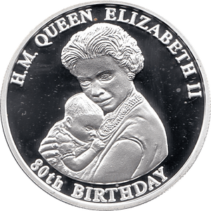 2006 SILVER PROOF MALAWI COMMEMORATIVE COIN 10 KWACHA QUEEN ELIZABETH II 80TH BIRTHDAY REF 22 - SILVER PROOF COMMEMORATIVE - Cambridgeshire Coins