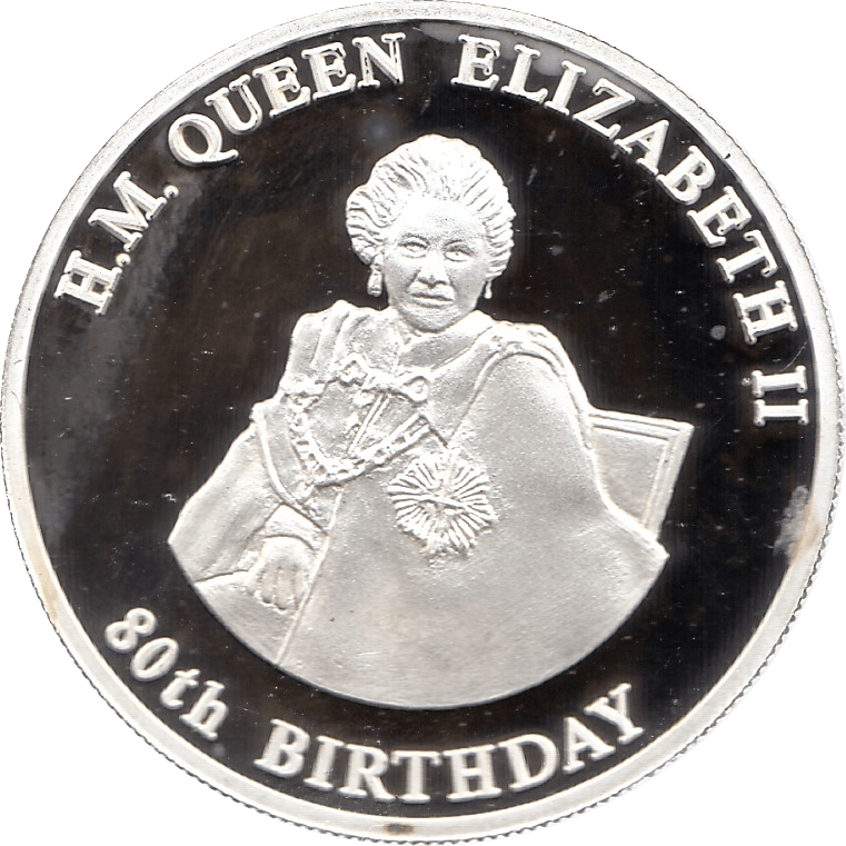 2006 SILVER PROOF MALAWI COMMEMORATIVE COIN 20 KWACHA QUEEN ELIZABETH II 80TH BIRTHDAY REF 4 - SILVER PROOF COMMEMORATIVE - Cambridgeshire Coins