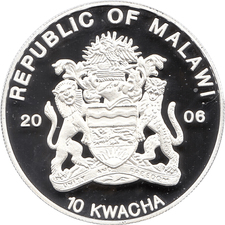 2006 SILVER PROOF MALAWI COMMEMORATIVE COIN 20 KWACHA QUEEN ELIZABETH II 80TH BIRTHDAY REF 7 - SILVER PROOF COMMEMORATIVE - Cambridgeshire Coins