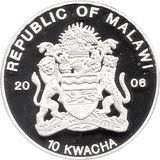 2006 SILVER PROOF MALAWI COMMEMORATIVE COIN 20 KWACHA QUEEN ELIZABETH II 80TH BIRTHDAY REF 7 - SILVER PROOF COMMEMORATIVE - Cambridgeshire Coins