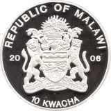 2006 SILVER PROOF MALAWI COMMEMORATIVE COIN 20 KWACHA QUEEN ELIZABETH II 80TH BIRTHDAY REF 9 - SILVER PROOF COMMEMORATIVE - Cambridgeshire Coins