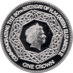 2006 SILVER PROOF NIGHTINGALE ISLAND COMMEMORATIVE COIN 5 POUNDS QUEEN ELIZABETH II 80TH BIRTHDAY REF 12 - SILVER PROOF COMMEMORATIVE - Cambridgeshire Coins