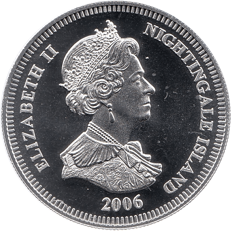 2006 SILVER PROOF NIGHTINGALE ISLAND COMMEMORATIVE COIN 5 POUNDS QUEEN ELIZABETH II 80TH BIRTHDAY REF 12 - SILVER PROOF COMMEMORATIVE - Cambridgeshire Coins