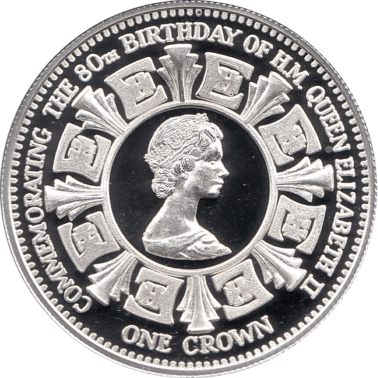 2006 SILVER PROOF NIGHTINGALE ISLAND COMMEMORATIVE COIN ONE CROWN QUEEN ELIZABETH II 80TH BIRTHDAY REF 14 - SILVER PROOF COMMEMORATIVE - Cambridgeshire Coins