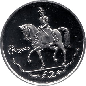 2006 SILVER PROOF SANDWICH ISLANDS COMMEMORATIVE COIN 2 POUNDS QUEEN ELIZABETH II 80TH BIRTHDAY REF 16 - SILVER PROOF COMMEMORATIVE - Cambridgeshire Coins