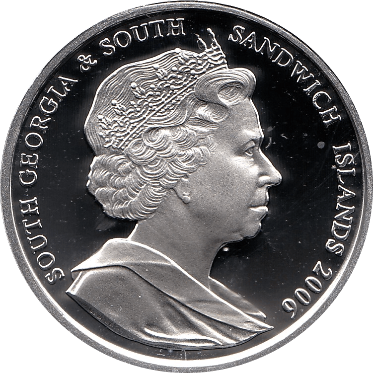 2006 SILVER PROOF SANDWICH ISLANDS COMMEMORATIVE COIN 2 POUNDS QUEEN ELIZABETH II 80TH BIRTHDAY REF 16 - SILVER PROOF COMMEMORATIVE - Cambridgeshire Coins
