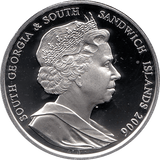 2006 SILVER PROOF SANDWICH ISLANDS COMMEMORATIVE COIN 2 POUNDS QUEEN ELIZABETH II 80TH BIRTHDAY REF 16 - SILVER PROOF COMMEMORATIVE - Cambridgeshire Coins