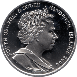 2006 SILVER PROOF SANDWICH ISLANDS COMMEMORATIVE COIN 2 POUNDS QUEEN ELIZABETH II 80TH BIRTHDAY REF 18 - SILVER PROOF COMMEMORATIVE - Cambridgeshire Coins