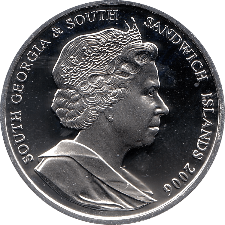 2006 SILVER PROOF SANDWICH ISLANDS COMMEMORATIVE COIN 2 POUNDS QUEEN ELIZABETH II 80TH BIRTHDAY REF 18 - SILVER PROOF COMMEMORATIVE - Cambridgeshire Coins