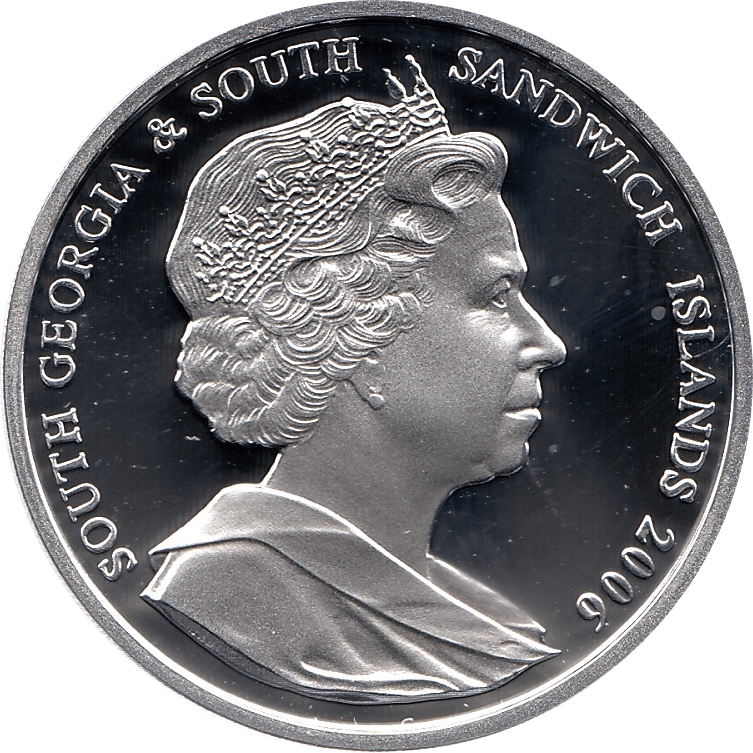 2006 SILVER PROOF SANDWICH ISLANDS COMMEMORATIVE COIN 2 POUNDS QUEEN ELIZABETH II 80TH BIRTHDAY REF 6 - SILVER PROOF COMMEMORATIVE - Cambridgeshire Coins