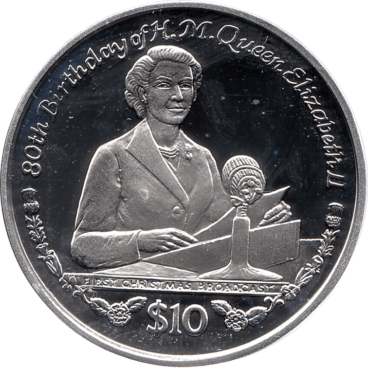 2006 SILVER PROOF SIERRA LEONE COMMEMORATIVE COIN 10 DOLLARS QUEEN ELIZABETH II 80TH BIRTHDAY REF 32 - SILVER PROOF COMMEMORATIVE - Cambridgeshire Coins