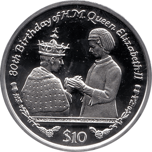 2006 SILVER PROOF SIERRA LEONE COMMEMORATIVE COIN 10 DOLLARS QUEEN ELIZABETH II 80TH BIRTHDAY REF 33 - SILVER PROOF COMMEMORATIVE - Cambridgeshire Coins